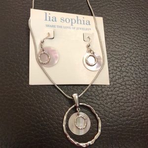Lia Sophia Necklace and Earrings Set